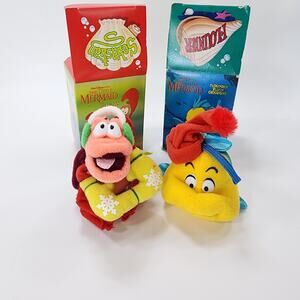 Disney McDonalds Flounder & Sebastian Plush Ornaments